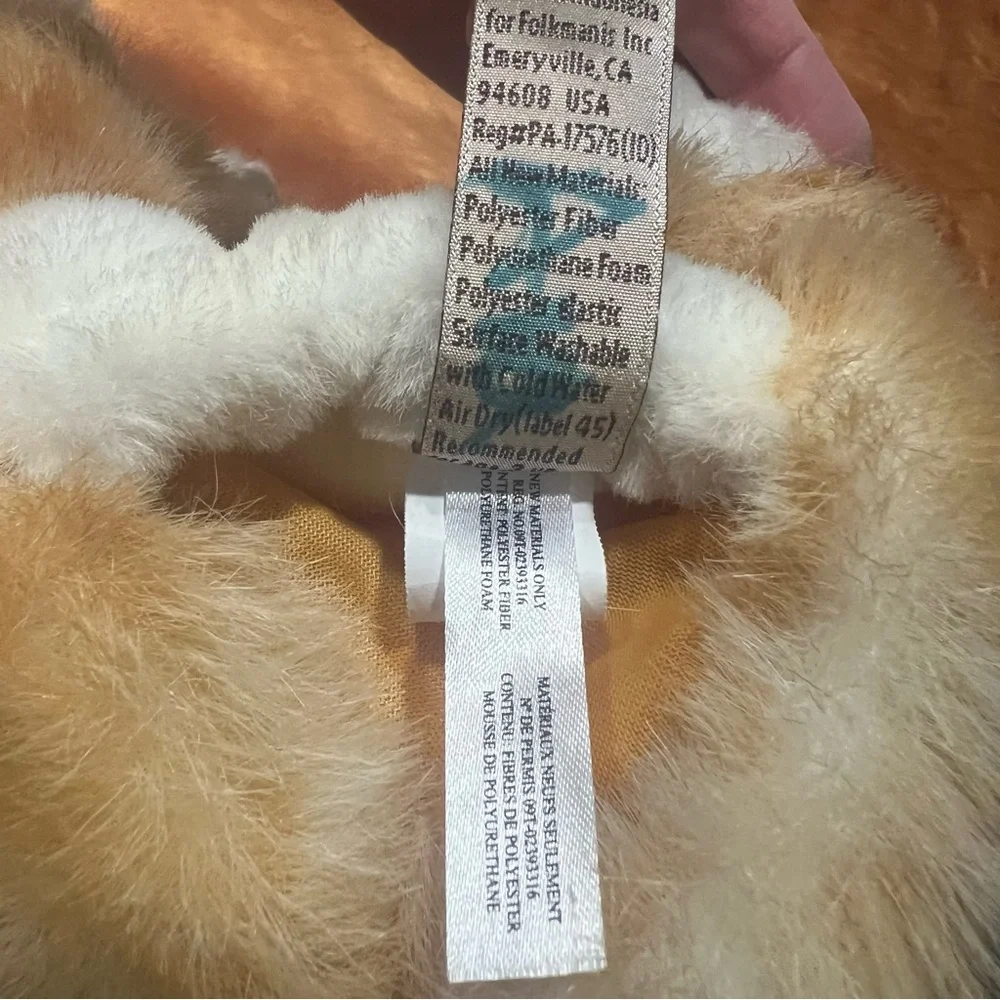 Folkmanis Orange Tabby Cat puppet plush learning sensory toy